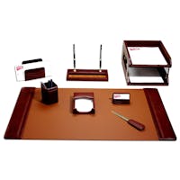 Economy Leather Desk Set (6 Piece) (Pink) – OfficeAccessoriesPlus