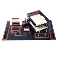 Leather Desk Set 10 Pieces Desk Accessories Set Personalized Desk Set  Office Desk Organizer Set Office Manager Gift 